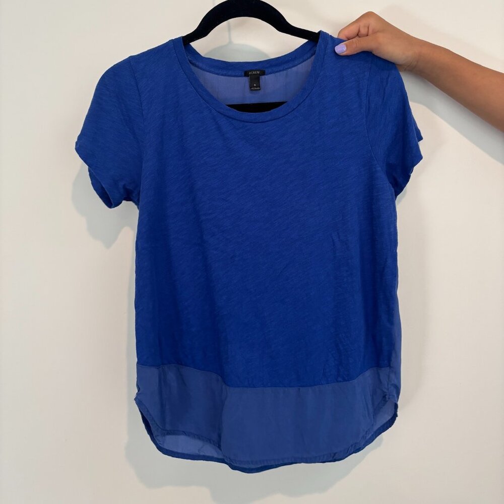 J Crew Blue Elevated Tee